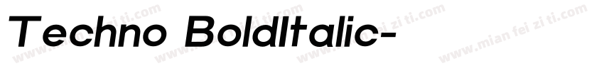 Techno BoldItalic字体转换
